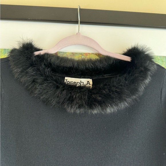 Vintage Y2K Fur Trimmed Sweater in Black size M - Picture 6 of 6